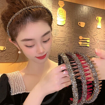 两世欢复古丝绒闪闪网红碎发整理神器带齿防滑洗脸发箍2024春夏新款