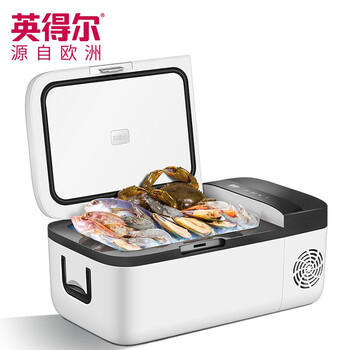 英得尔T12豪车标配车载冰箱压缩机制冷小冰箱车家两用APP控温+家用适配器