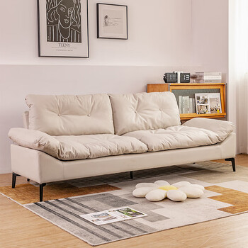 云朵床风小户型布客厅可折叠公寓简约现代出租屋米白色免洗科技布150