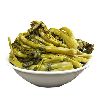 晨臻贵州特产无食盐酸菜农家鱼酸菜豆米火锅油菜酸 油菜酸1斤带辣椒