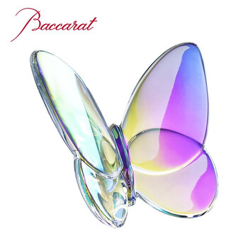 Baccarat 巴卡拉蝶翼翩翩透明幻彩幸运蝴蝶摆件礼盒装送礼透明幻彩 图片价格品牌报价 京东