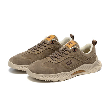 卡特男鞋户外休闲运动鞋低帮眞皮英伦工装鞋复古休闲鞋深其色39偏大