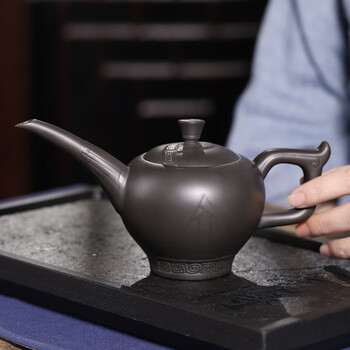 豪峰黑泥原矿紫砂壶茶具套装家用紫砂小茶壶功夫茶具配件紫砂孔茶壶黑
