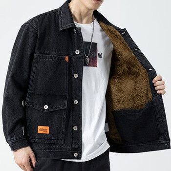 李维斯(levis)冬季加绒加厚牛仔外套男耐磨夹克宽松大码牛仔衣潮男