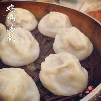 芬氏南京特产鸡鸣汤包小笼包 鸡汁菊叶蟹黄汤包冰鲜包装国内顺丰 鸡汁