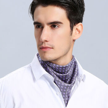 卡若登新品男士纱巾男士小方巾丝巾韩版潮系脖西装衬衫领巾围脖薄围巾