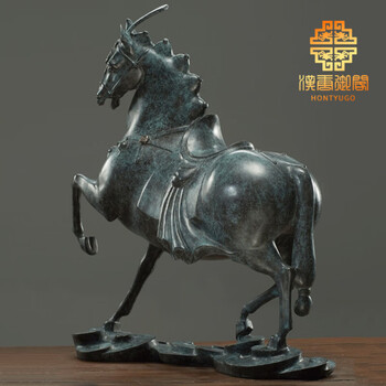 汉唐御阁纯青铜唐马雕塑老板办公室桌面摆件客厅玄关装饰送客户老板