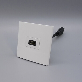 带线86型一位hdmi高清插座面板带线 2.0版直插式多媒体影音墙插 wqe