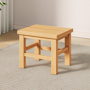 蔓斯菲尔(msfe)实木小凳子家用客厅木凳子板凳矮凳靠背小椅子木头凳子