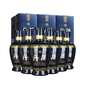 汾x酒25年53度 山西汾x酒杏花村53度商务蓝汾475ml*1/2/6瓶礼盒装清香