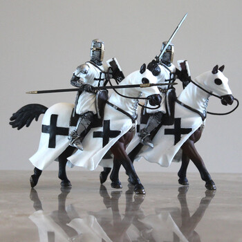古代骑兵模型118古代兵人375寸十字军骑士团之条顿骑士团人马套装条顿
