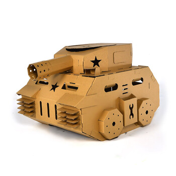 智奉diy儿童创意手工制作模型纸板坦克纸箱玩具纸壳纸皮 纸箱坦克1