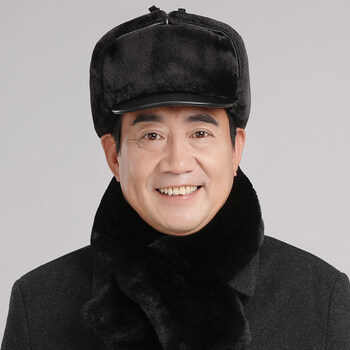 帽子冬天戴的中老年人爷爷男式男东北防寒保暖帽军帽鸭舌雷锋帽老人家
