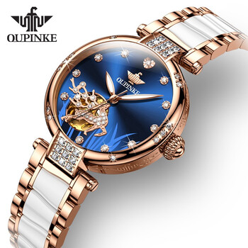 欧品客品牌女表自动机械表一鹿有你女士手表情人节礼物送女友送老婆