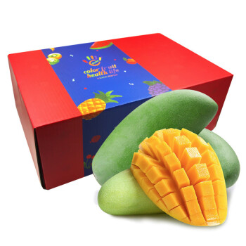 海南大青芒 青皮金煌芒果 5kg礼盒装 单果300g以上 新鲜水果