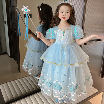 母婴>童装>裙子>连衣裙>skgoldy>skgoldy冰雪奇缘公主裙艾莎公主裙