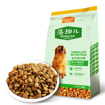 麦富迪 宠物狗粮 藻趣儿美毛通用成犬粮7.5kg