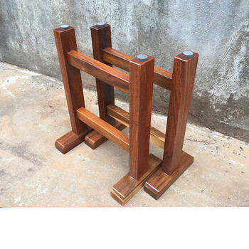 奥坎花梨大板桌工字架桌腿桌脚大板茶桌支架实木茶台支架 奥坎工字架