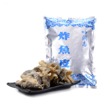 润志香脆鱼皮原味600g商用炸鱼皮即食小吃香港餐饮火锅美食鱼皮干