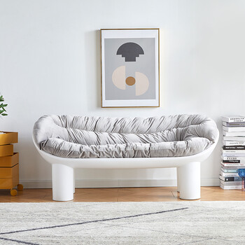 艾森朗特北欧沙发椅轻奢设计师双人塑料大象腿椅现代简约休闲网红单人