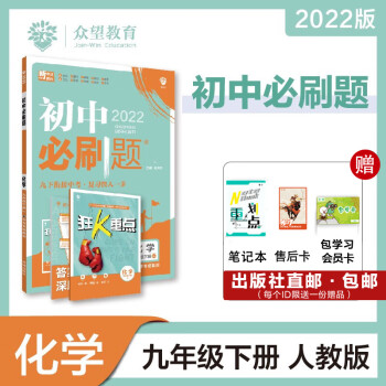 理想树官方2022版初中必刷题化学九年级下册人教版RJ版 配赠狂K重点 初中同步练习初三教辅资料