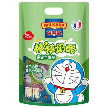 百吉福（MILKANA） 【热门商品】棒棒奶酪儿童低温奶酪棒 混合水果味 500g/25支装  