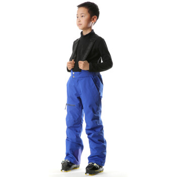 RUNNING RIVER奔流 儿童通用 冬季 户外运动双板保暖可拆卸背带滑雪裤W0736N W0736N-267蓝色 XL-150