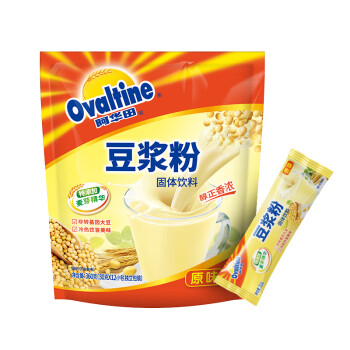 阿華田(Ovaltine)原味豆漿 非轉基因大豆營養早餐豆漿粉隨身裝360g(30g*12包)