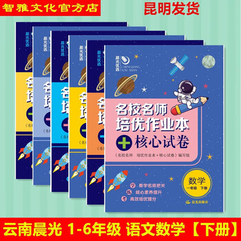云南名校名师培优作业本核心试卷一二三四五六年级语文数学下册二年级