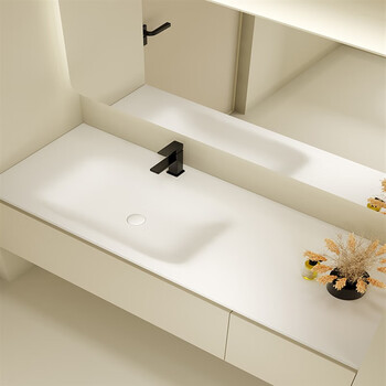 stoto 进口可丽耐一体盆橡木浴室柜现代简约洗漱台洗手洗脸盆柜s toto