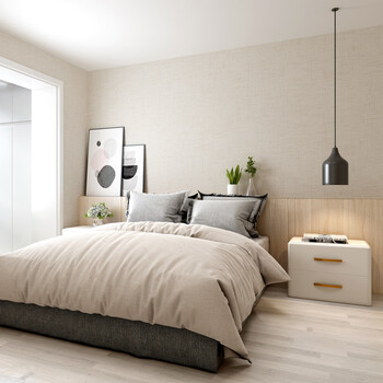 简约亚麻墙布纯色素色无缝壁布卧室客厅现代欧式电视背景墙纸壁纸3平