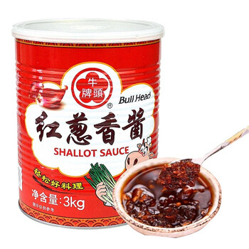 5折台湾红葱香酱红葱头卤肉饭拌饭拌面酱调味料红葱香酱3kg桶
