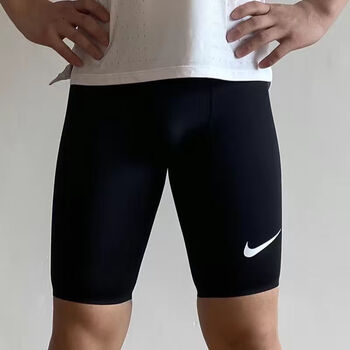 耐克压缩裤田径级短裤5分紧身裤比赛健身速干马拉松跑步运动健身 黑色