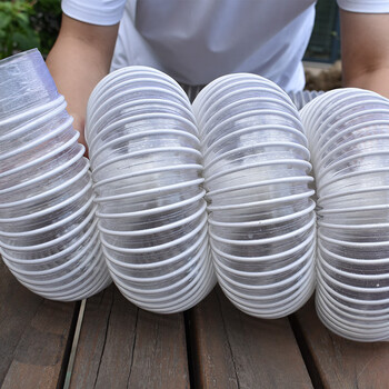 pvc透明波纹软管塑料木工机械吸尘通风管伸缩工业管道风机排气管 内径