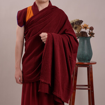 霖速袈裟僧衣[羊绒披单]喇嘛服装僧衣僧服西藏地和尚袈裟藏传藏族上师