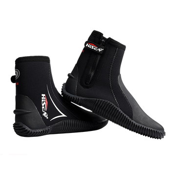 hisea5mm专业潜水鞋靴高帮男女涉水溯溪鞋防割防滑赶海深潜浮潜游泳鞋