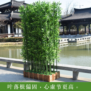 2022新款仿真绿植玄关装饰假富贵竹子发财树庭院室内外背景墙屏风隔断