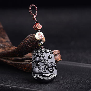 猪兔羊三合吊坠猪兔赐禄生肖贵人属羊吉祥物绳编钥匙扣款