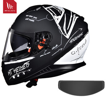 现货闪发西班牙mt雷神3双镜片四季摩托车头盔全盔机车男女电动车安全