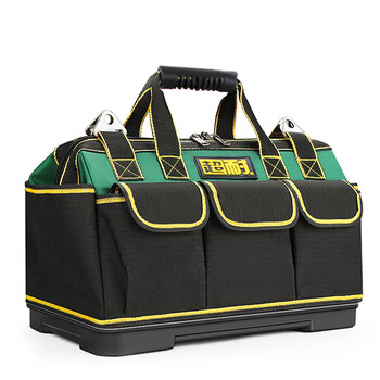超耐电工工具包帆布大号加厚多功能维修包耐磨升级单肩五金工具袋15寸