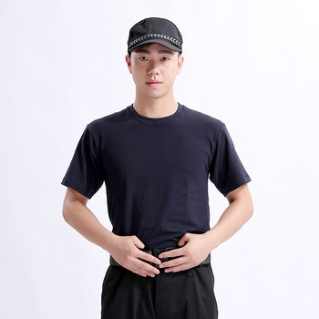 训短袖恤衫体能服男女夏季作训棉质圆领执勤治安 莱卡棉短t恤(带logo)