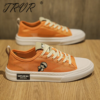 trvr2024新款夏季板鞋男鞋子透气网眼薄款百搭夏款休闲鞋潮牌镂空潮鞋