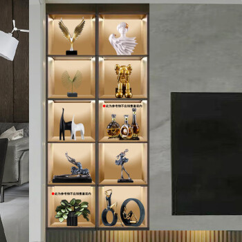 集思美 现代轻奢客厅摆件装饰工艺品家居电视柜酒柜办公室书柜抽象摆设 组合10件套