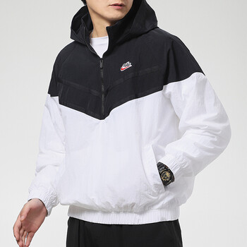 耐克夹克男装 2021新款运动服风行者背后大logo跑步透气连帽宽松外套