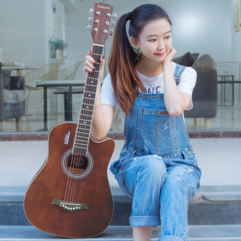 雅马哈吉他网红吉他初学者学生女男新手民谣个性木吉它单板吉他星空40