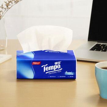 得宝(Tempo) 抽纸 4层90抽*(3+1)包 面巾纸餐巾纸巾 天然无香