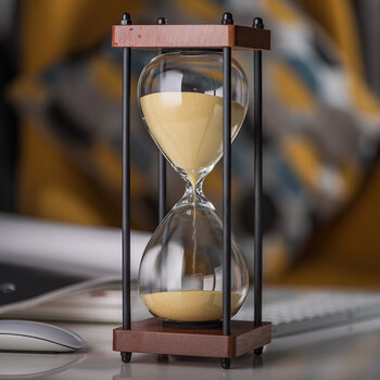 时光沙漏计时器30分钟沙漏摆件儿童生日礼物情人节七夕礼品轻奢 黄沙