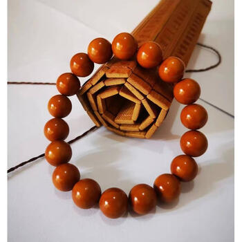 可颖苏工精品纯手工橄榄核正圆光珠手串男女款橄榄胡核雕手链文玩素珠