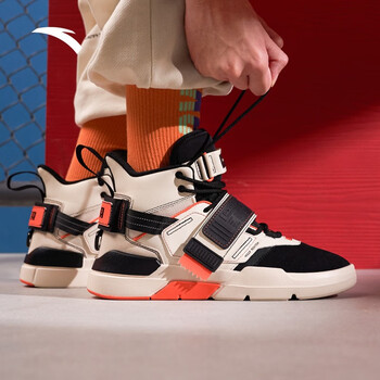 安踏男鞋休闲鞋eva联名2021春季新品stash涂鸦风高帮板鞋出街百搭男子