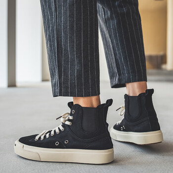 晴裴日系学生冈山帆布鞋久留米男2023夏季新款ins潮透气高帮百搭休闲